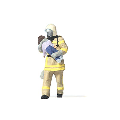 Pompier avec enfant - ,