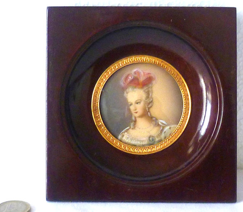 Ancienne miniature peinte sur - ancienne,