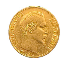 France 1857 A Gold 20 Francs