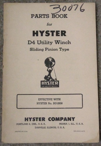 Vintage hyster caterpillar - d4,