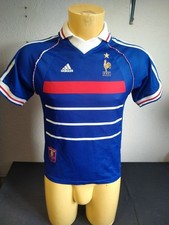 Authentique Maillot équipe de FRANCE 98 ZIDANE COUPE DU MONDE ADIDAS vintage XS