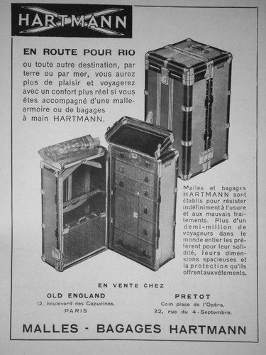 Publicité 1931 bagages - publicitÉ, et