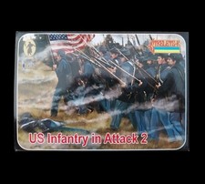 1 grappe de figurines au 1/72. STRELETS 153, Infanterie Nordiste en combat ACW.