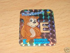 DANONE PETIT GERVAIS MAGNET ALPHABET E ECUREUIL BELGIUM