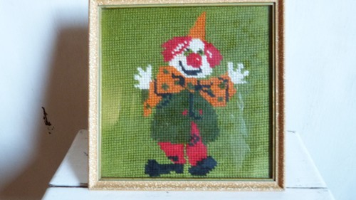 Petit canevas tapisserie clown - petit,