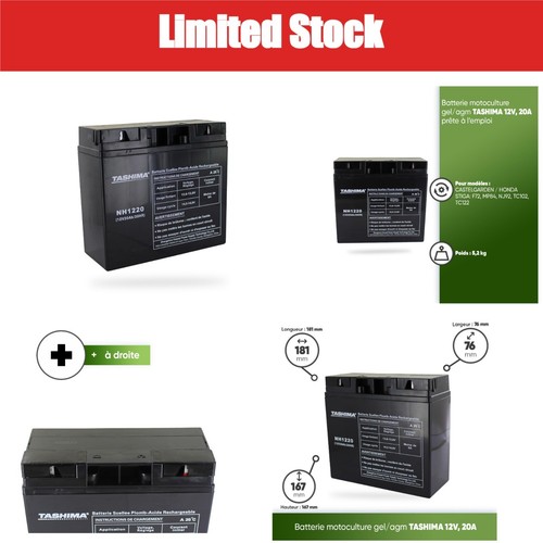 Batterie 12v 20ah tashima - 12v,