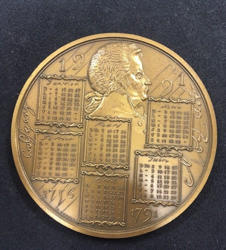 Medaille table calendrier - de,