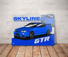 Plaque métal vintage nissan skyline gtr Enseigne Garage Décoration atelier Déco