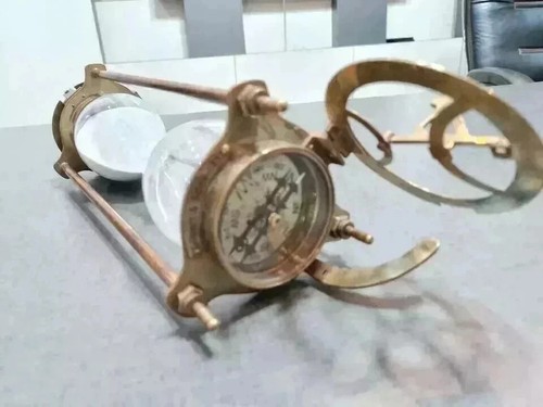Ancien sablier maritime laiton - sablier,
