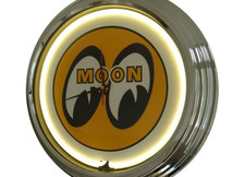 N-0259 Moon Eyes - Horloge Décorative Rétro Néon Murale Néonclock Atelier