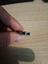 Bague Argent 925 Onyx Et Marcassites Taille 54  5,5 Grammes
