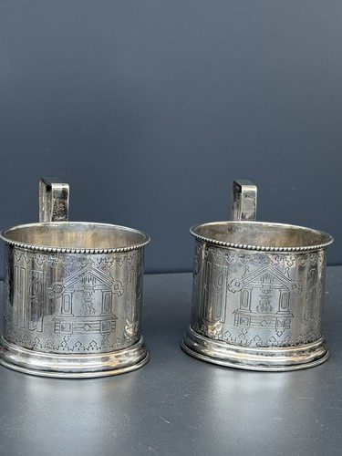 Porte verre thé argent - verre,