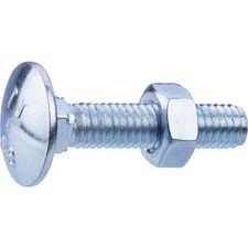 Lot 50 boulon japy ° 6 x 30 mm tête ronde collet carré trcc acier zingué FIXPRO