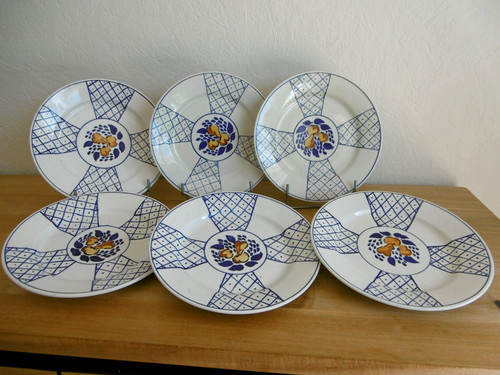 Six assiettes plates - six,