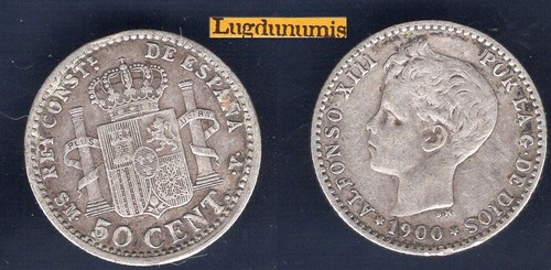 Espagne centimos 1900 - 50,