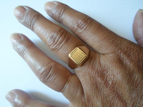 Bague plaqué or - bague, en