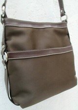 -KESSLORD sac à main  bandoulière  toile & cuir marron  TBEG vintage bag 