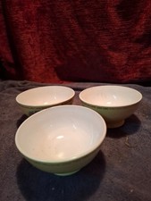 Lot De 3 Bols Ancien Faience jaune Épaisse