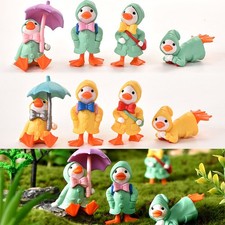 Ornements décoration canard 4 pièces dessin animé canard cadeau résine coule