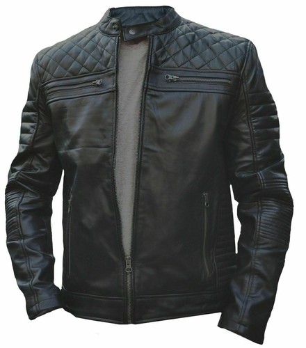 Veste noire cuir - veste, en