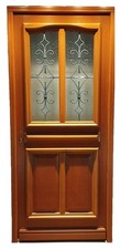 Porte D'entree Bois Vitree, Vauban, H,200xl,80 P, Droit + Poignée Et Barillet (r