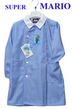 Super Mario Original Tablier École Bébé Maternelle Carré Céleste