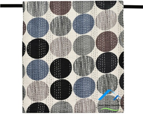 Couvre lit coton kantha - en,
