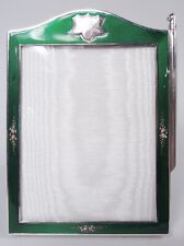 Cadre Photo Novateur Émaillé Joseph Gloster 1922 Cadres Argent Sterling Anglais