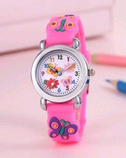 Montre Enfant Papillon Rose Aiguilles Fille