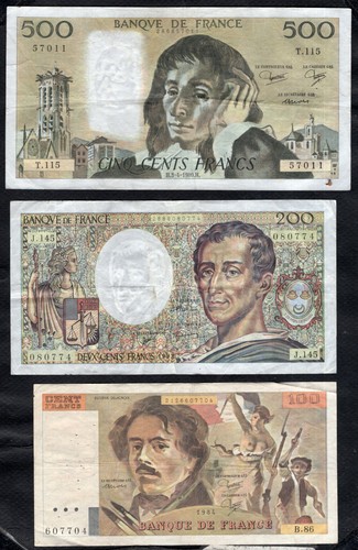 France lot billets - france, de
