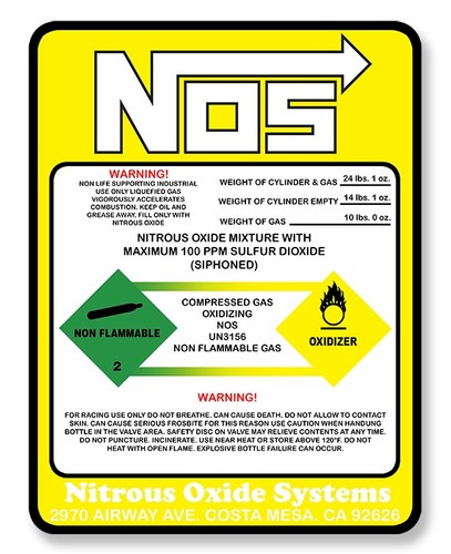 Autocollant nos nitrous oxide - autocollant,