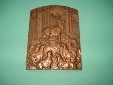 MÉDAILLE Plaquette Bronze CHASSE  Signée Virion - Poiseux 1984