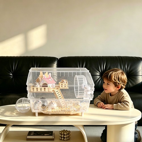 Acrylic hamster house - hamster, house,