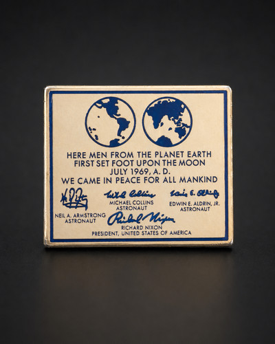 Pin plaque lunaire mission - plaque,