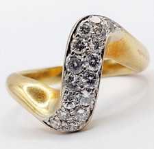 Bague jonc vintage or 18k