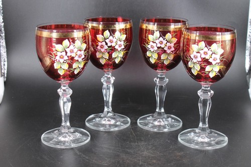 Quatre verres cristal - en, (vin)