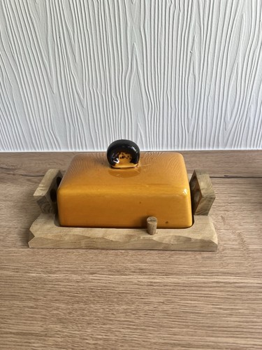 Beurrier ceramique orange - en,