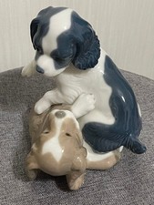 Figurine Élégante Gracieuse De Chien Malin Lladro Nao Luxe Espagne Japon