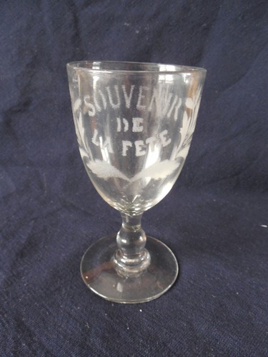 Ancien verre souvenir - verre,
