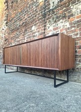 Meuble TV Liamca AMPM, enfilade TV noyer et cuir