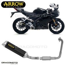 Ligne complete YAMAHA YZF R125 2023 2024 ARROW ALU Noir THUNDER