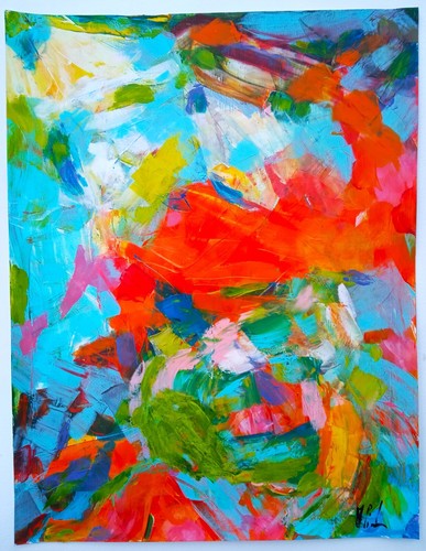 Peinture tableau abstrait - peinture,