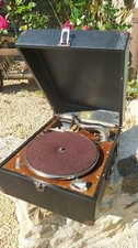 Phonographe gramophone ancien en valise 2
