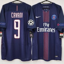 Maillot Edinson Cavani #9 PSG 16/17 Nike Official CL Full Patch L Taille F/S JP
