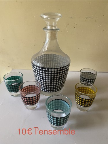 Service liqueur verres et - service, à