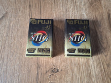 LOT 2 CASSETTES VIERGES CAMESCOPE "FUJI EC-45 SUPER SHG" NEUVES EMBALLEES