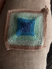 Handmade Crochet Oven Mitt Square | Heat-Resistant Pot Holder Kitchen Accessory