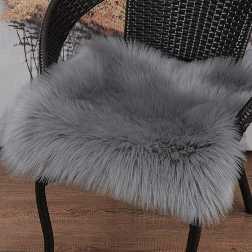 Grey white fluffy - grey, faux