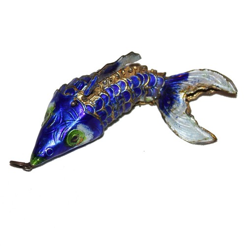 Poisson vintage articulé - , en