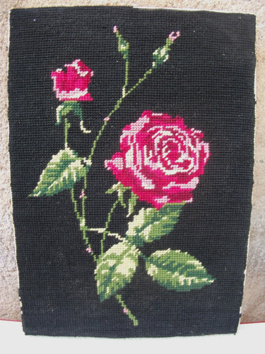 Tapisserie canevas rose - tapisserie,